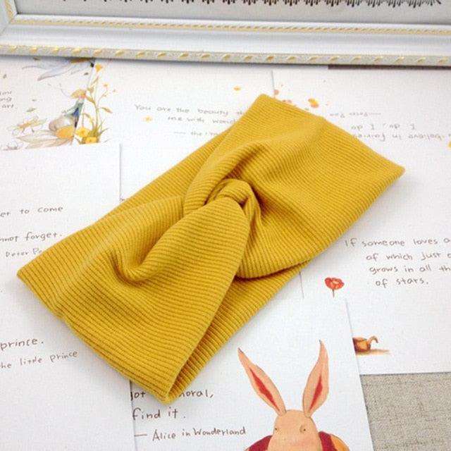 Woolen Cross Cross Top Knot Elastic Hair Bands for Women Soft Solid Color Turban Headbands Women Girls Gorgeous Hair Accessories For Women